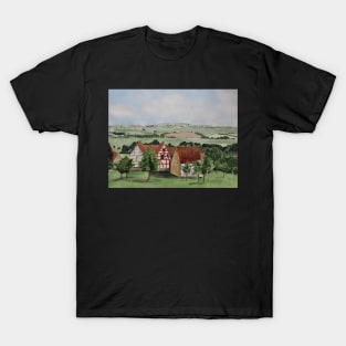 Swabian landscape with timbered houses T-Shirt